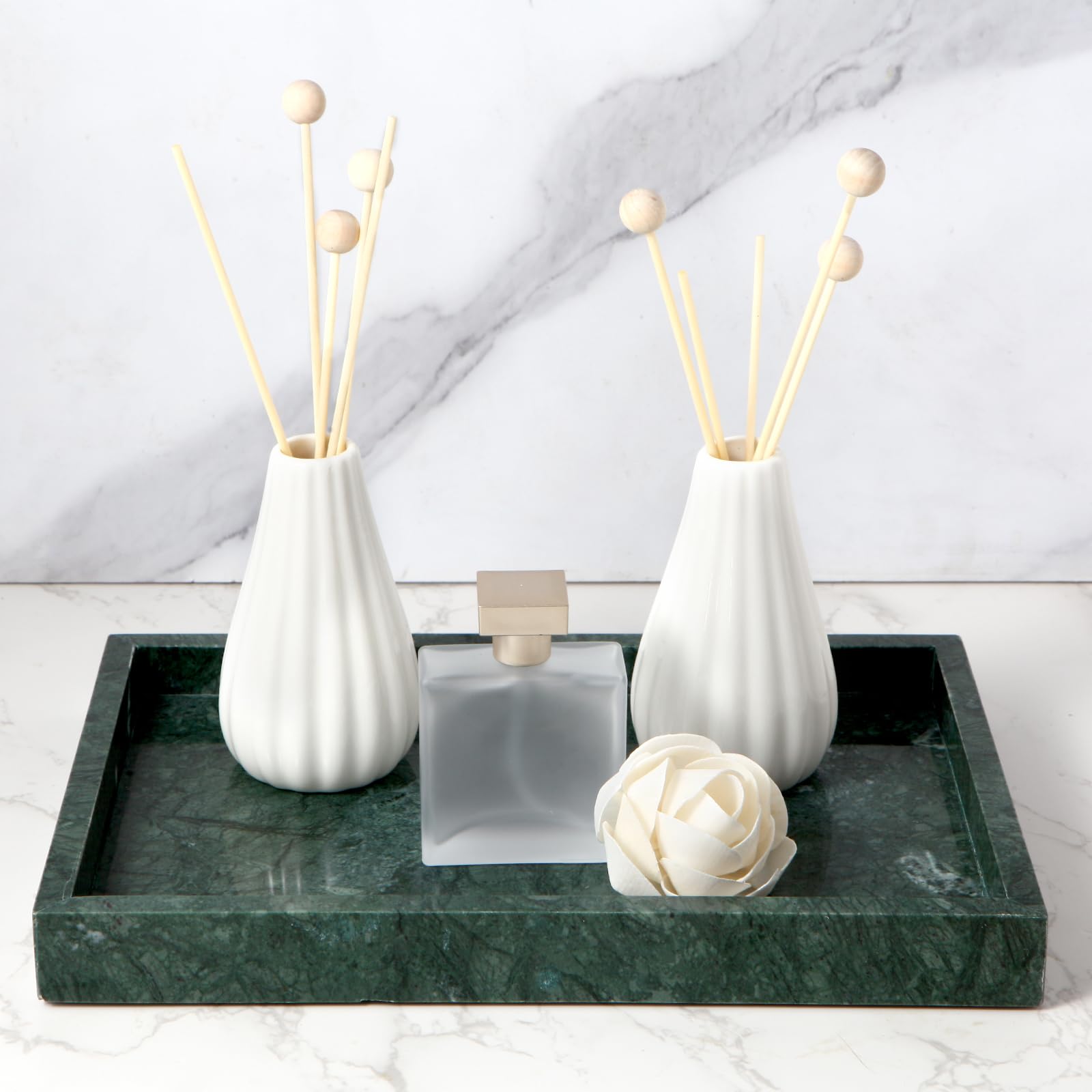 Amazon.co.jp: エレガントなグリーンマーブルトレイ バスルーム用 12 Amazon.co.jp: エレガントなグリーンマーブルトレイ バスルーム用 12