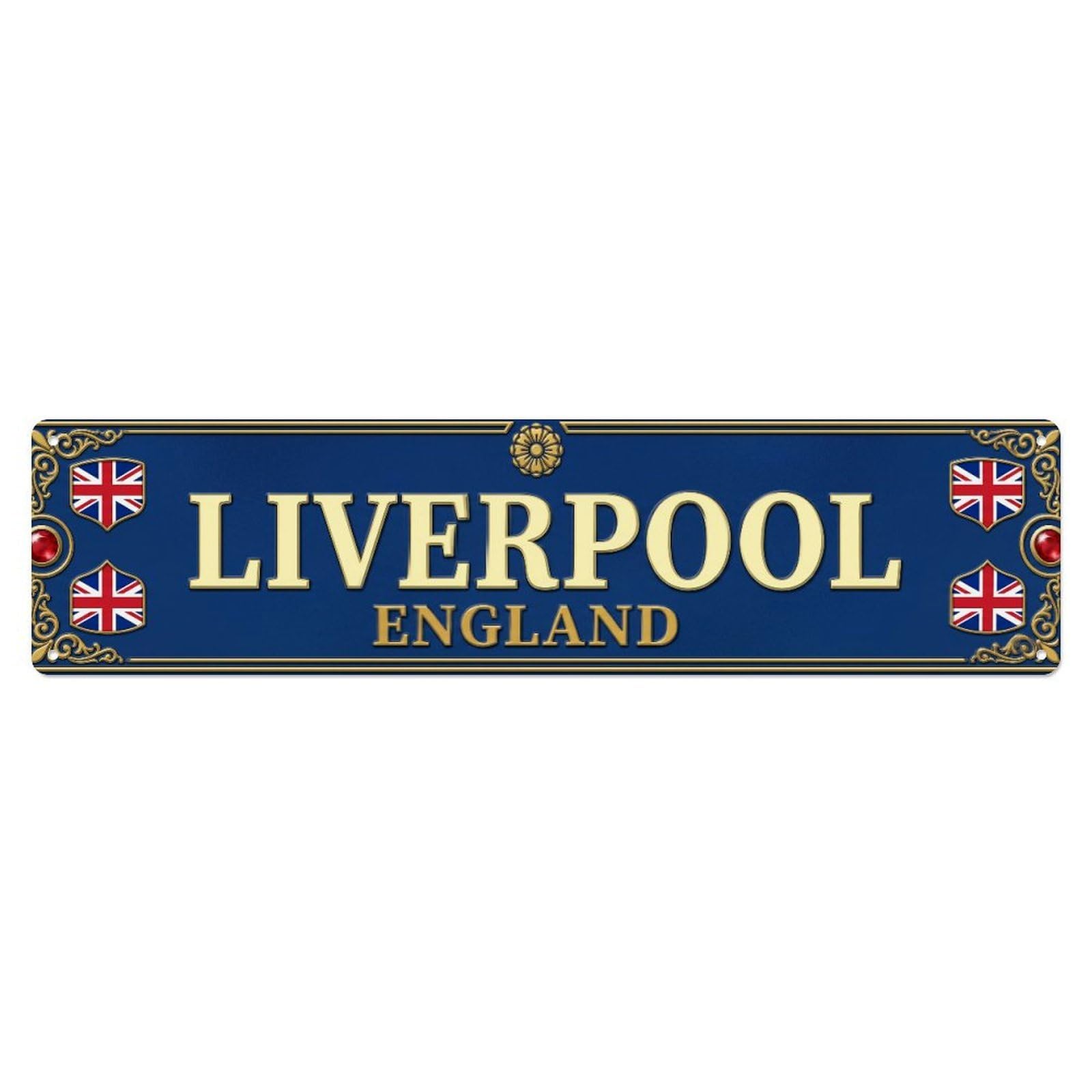 Metal Tin Sign Retro Liverpool England