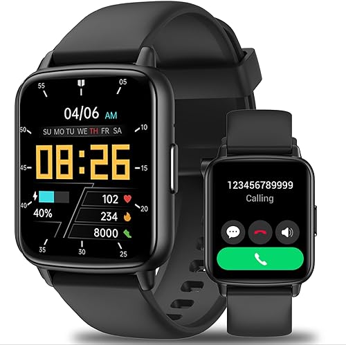 Reloj inteligente para hombres y mujeres, responder, hacer llamadas, respuesta rápida de texto, control AI, 1.83 pulgadas para teléfonos Android,