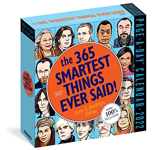 Workman 9781523513468 365 Smartest Things Ever Said! Page-A-Day Calendar 2022: An Inspiring Year Of Positivity cover