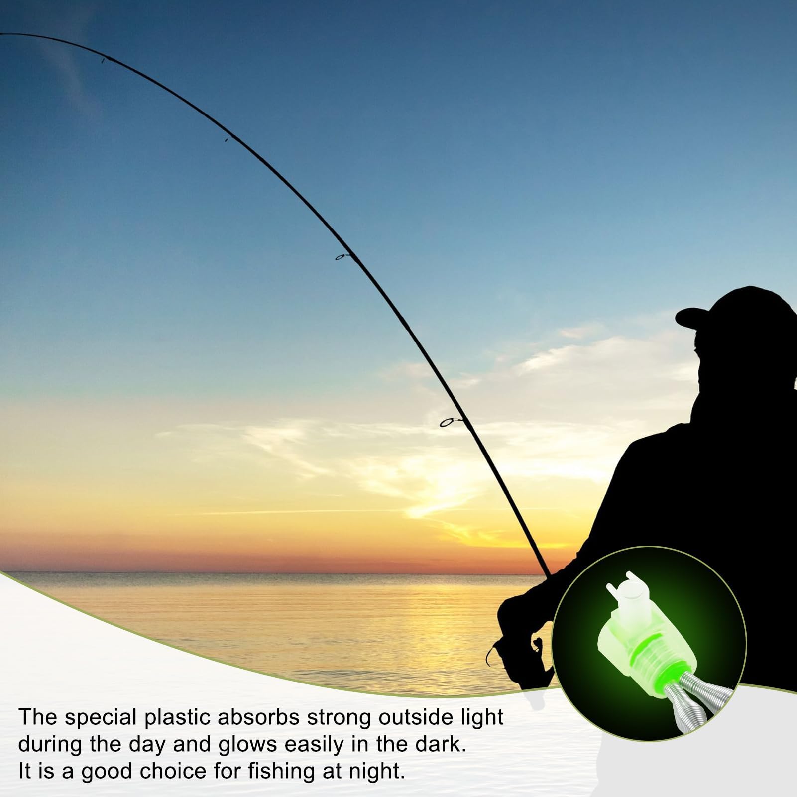 30 Pezzi Campanello Canna da Pesca, Campana Da Pesca In Metallo, Campanelli Pesca Fondo, D'Allarme Per La Pesca Notturna, per Canna da Pesca da Pesca All'aperto Double Bells