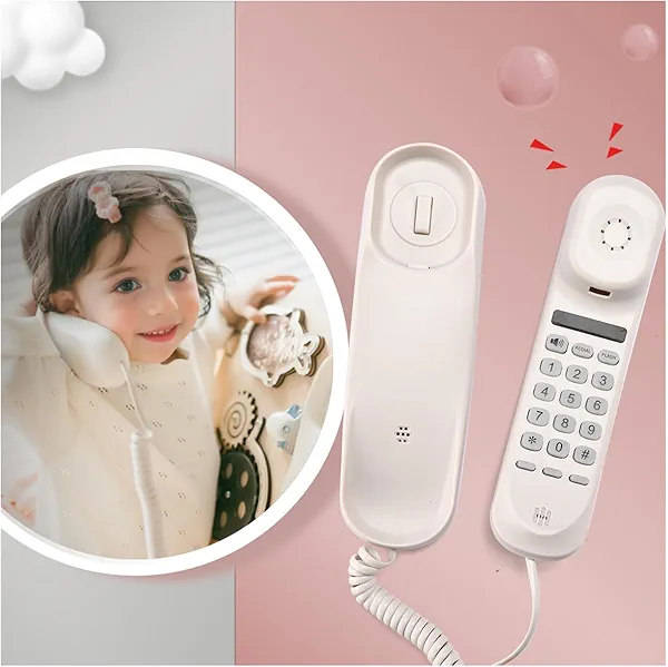 Toy Phone - Busy Board DIY Accessories Parts Items- Playground Playhouse Swing Set Telephone Plastic Pretend Play - Fake Phone with Sound - Telephone with Numeric Key