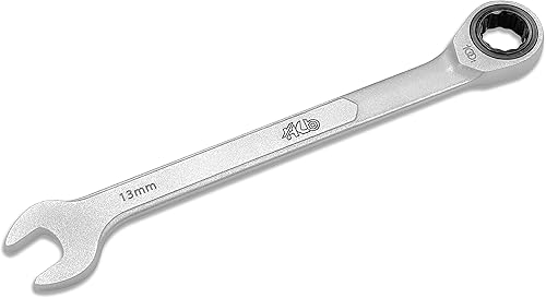 HB Llave combinada de trinquete de 100 dientes de 0.512in, panel elevado, cabeza en ángulo de 15 grados para espacios reducidos, fabricada en Taiwán