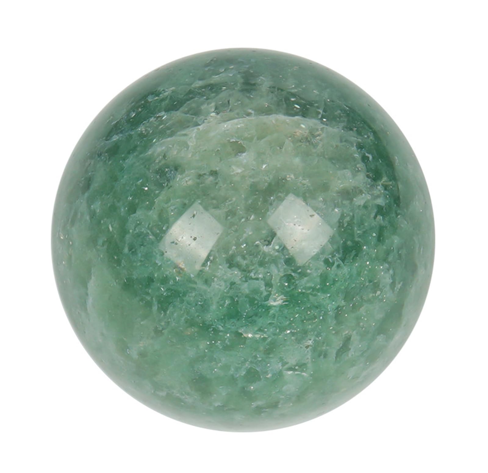 YLQUXEUV Green Strawberry Quartz Crystal Sphere,Polished Decorative Ball for Wealth, Luck, Cleansing, Home/Office Decor,5~6cm