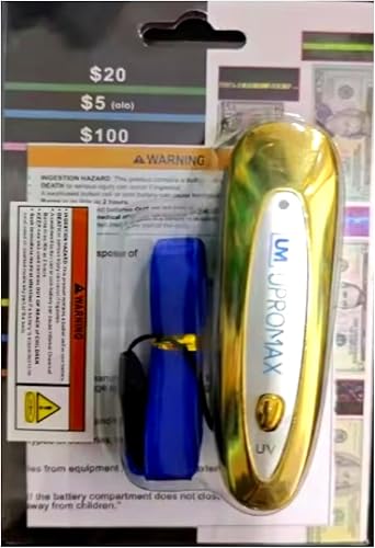 Miniatura 7 de Mini detector de dinero portátil 2 en 1, UV más luz cabeza magnética detector de notas de moneda falsificación wL&Checker Detector magnético