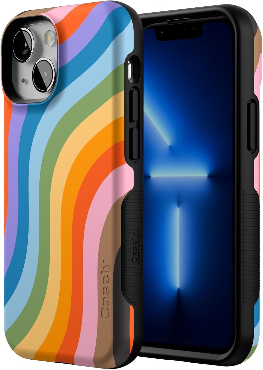 Casely iPhone 13 Mini Case | Love for All | Rainbow Pride | Bold Protective Design | Compatible with MagSafe
