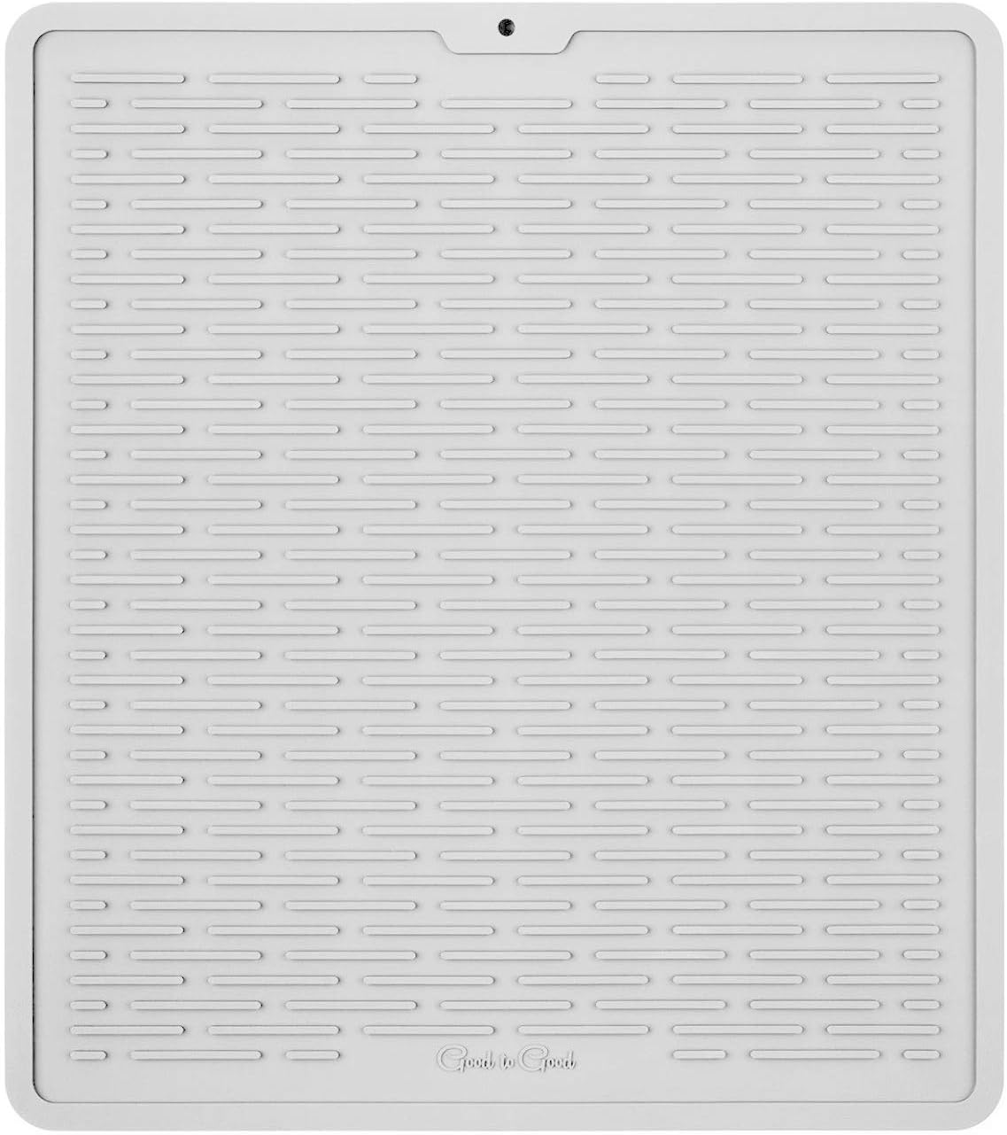 GOOD TO GOOD Silicone Dish Drying Mat Kitchen Sink Organizer, Waterproof, Non-Slip, Durable, Flexible, Easy Clean, Heat-Resistant Eco-Friendly Counter Dish Mat 17.6 x 15.6 inches