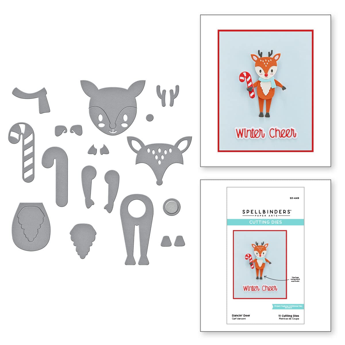 Spellbinders Metal - Dancin' Deer- Tinsel Time,