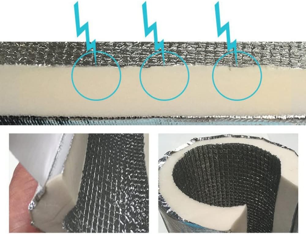 Insulation Foam Tube,Anti-Freezing Insulation Pipe,Outdoor Antifreeze Insulation Pipe,Heat Preservation Insulated Foam Tubing Hose Polyethylene Pipe(T20mm,ID250mm)
