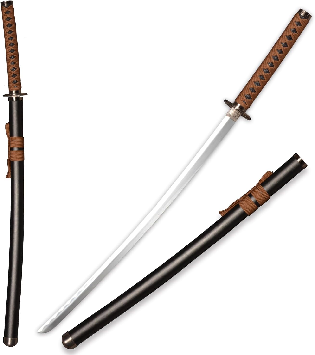40inch Metal Cosplay Anime Rurouni Kenshin Reverse Blade Katana Himura Kenshin Sword -Brown