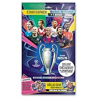 Champions League Stickers 25/26 - Starter Pack - Exklusiv online (ein 76-seitiges Album plus 55 Sticker)