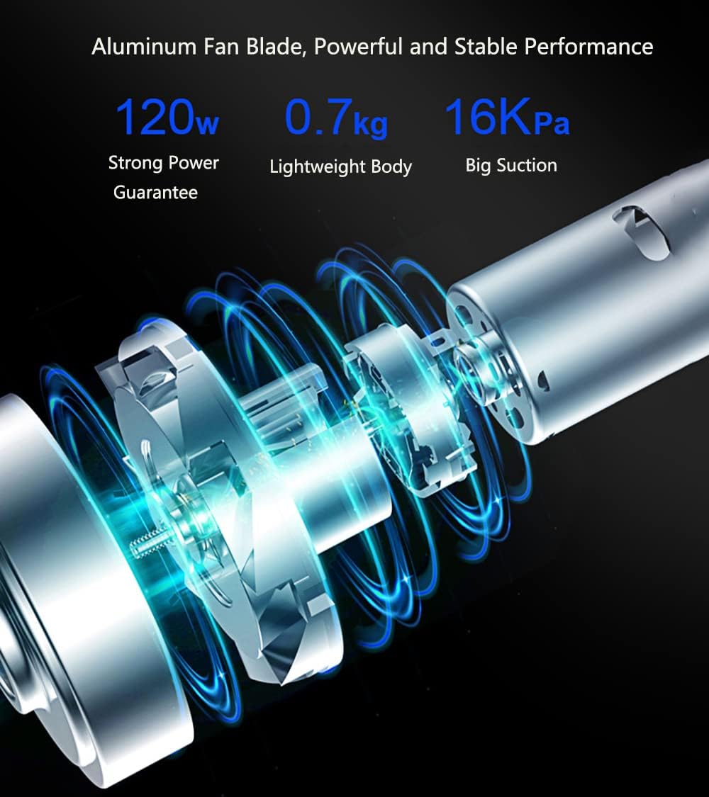 Cordless Wet Dry Vacuum Cleaner and Mop All in One, Light Weight Powerful Stick Vacuum Cleaner and Mop, One-Step Cleaning, Rechargeable Upright Vacuum Cleaner for Home Hard Floor Pet Hair (W