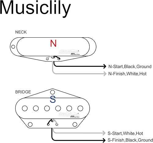 Miniatura 3 de Wilkinson WOVT Low Gauss Vintage Nashville - Juego de pastillas para puente de cuello Telecaster para guitarra eléctrica estilo Tele