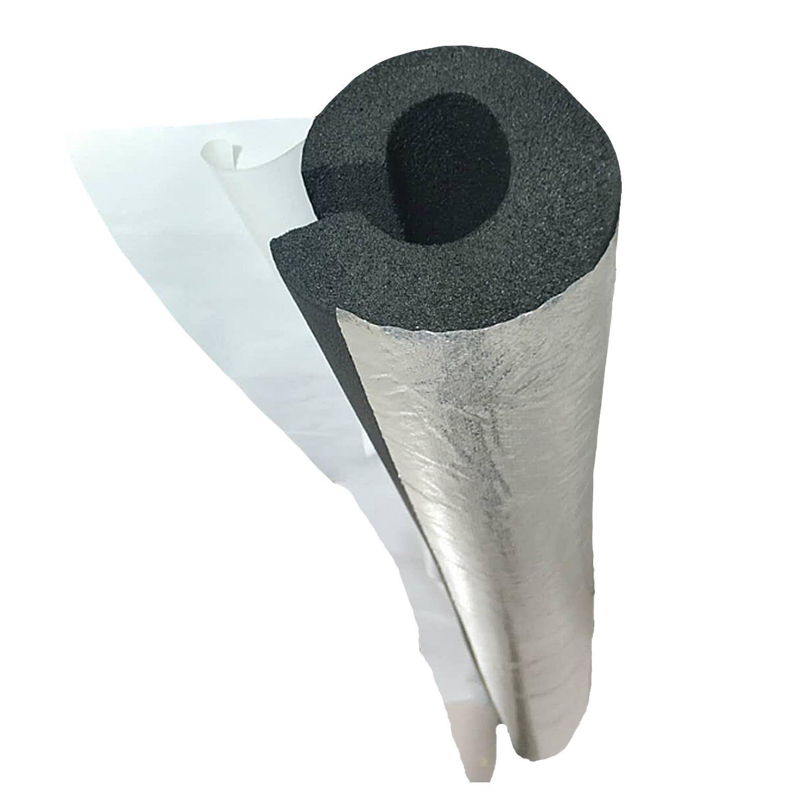 Isolante per Tubature Condizionatore Autoadesivo Tubi Coibentati lunghezza 95cm Guaina Isolante Per Tubi In Schiuma Antigelo Ritardante di Fiamma(32.0mm)
