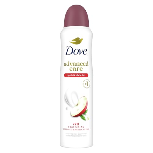 Image of Dove Advanced Care Antiperspirant Deodorant Spray Apple & White Tea Antiperspirant deodorant to help skin barrier repair by boosting skin's ceramide levels 72-hour odor and sweat protection 3.8 oz