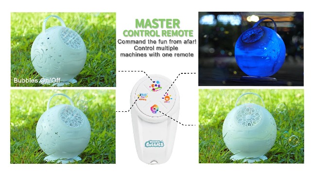 Machine à Bulles Rechargeable Télécommande, 360°, 20000+ Bulles/Min, LED 7 Couleurs, USB-C, 420 ml - TV Son Photo
