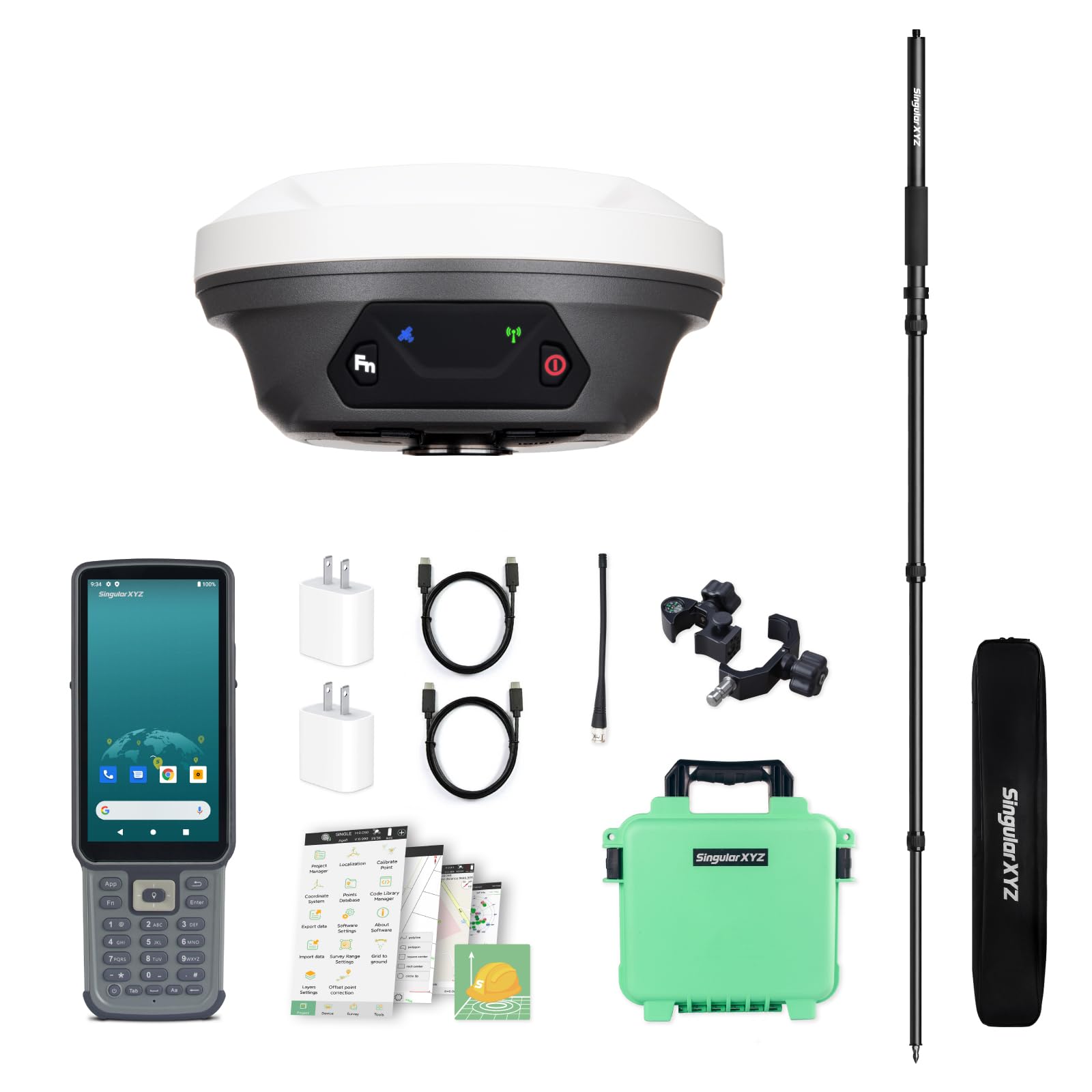 E1 GNSS IMU RTK GPS Surveying Equipment Rover with Poles