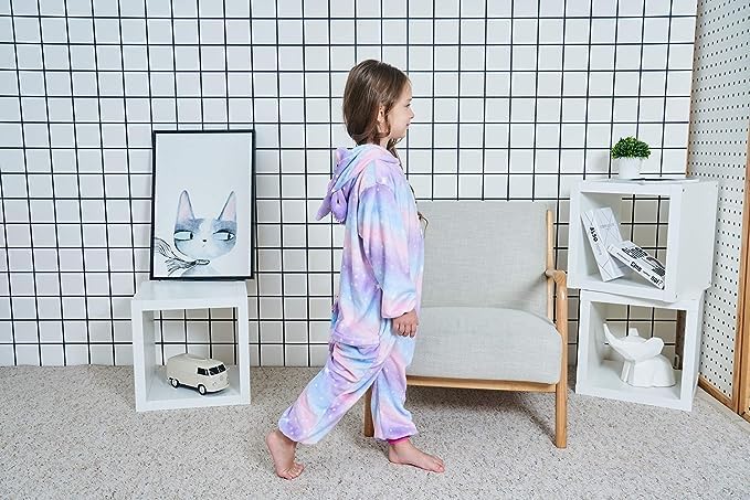 Kids Unicorn Onesie Pajamas One-Piece Cosplay Costume Animal Sleepwear Girls And Boys - Image 3