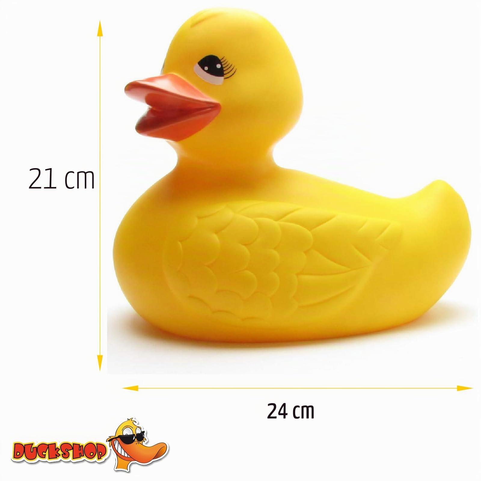 Duckshop I Patito de baño XXL Maja – Amarillo I Patito chirriante I Regalo para niños I Presente coleccionista