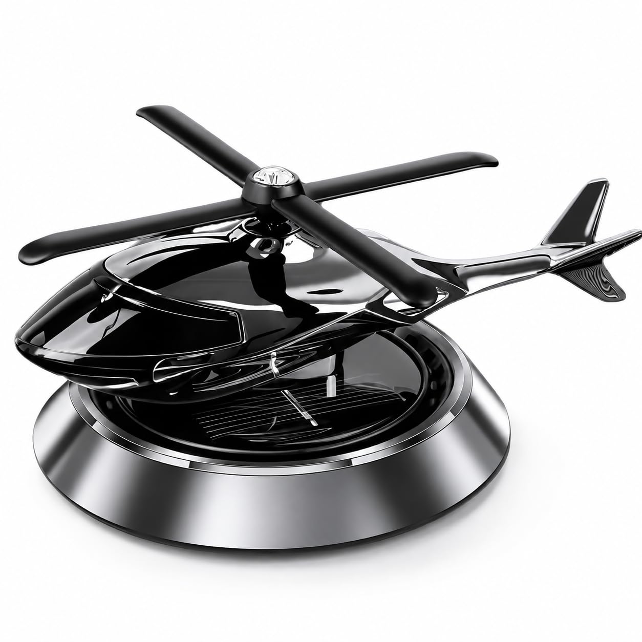 Solar Helicopter Car Perfume Diffuser - Unique Car Air Freshener -1