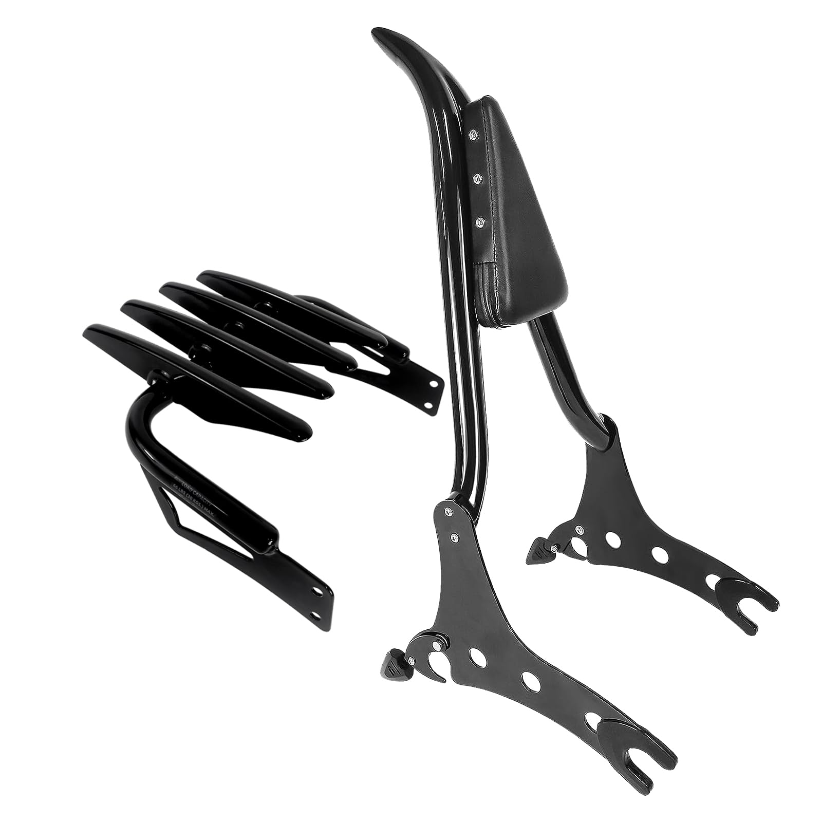 29" Sissy Bar With Luggage Rack Studded Pad Passenger Backrest Rear Rest Fit for 2014-2023 Indian Chief Springfield Dark Horse Accessories Roadmaster Challenger Vintage Pursuit