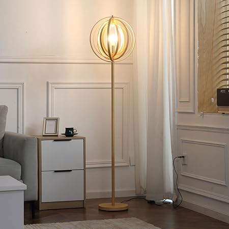 Lampadaire D'intérieur Lampadaire Sur Pied Salon En Acier Avec Abat Jour Conique Orientable Base Marbre 40w 35 X 26 X 153 Cm Dore 91727126