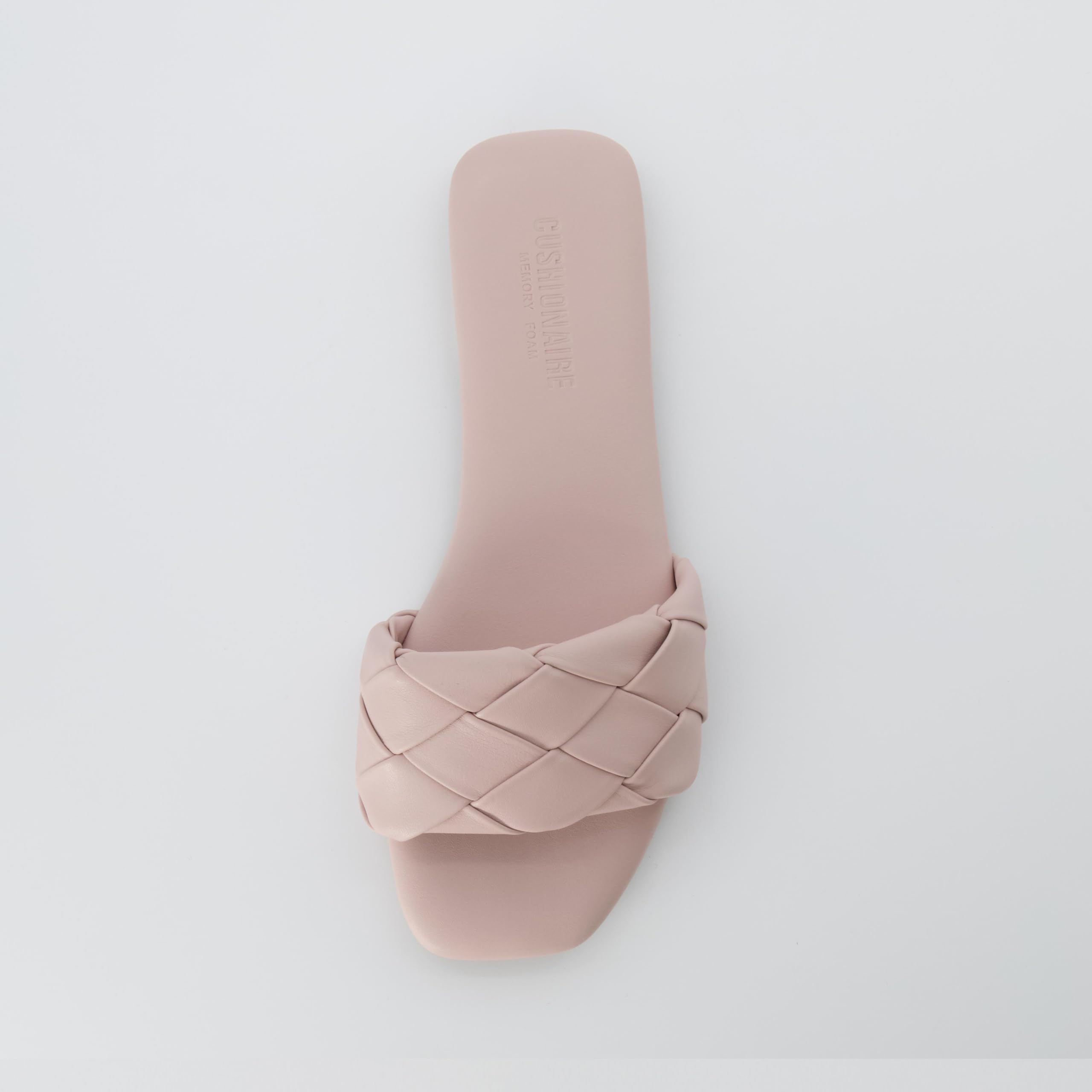 CUSHIONAIRE Women's Franca woven slide sandal +Memory Foam, Wide Widths Available