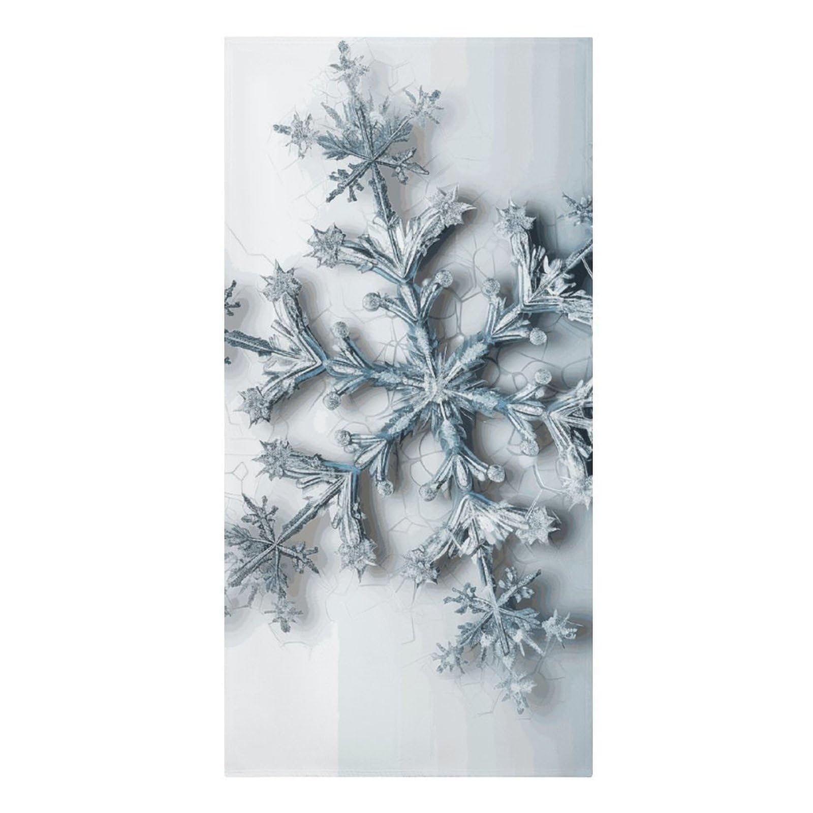 QMNLKH Transparent Snowflake Beach Towel for Women, Large Microfiber Pool Towel for Men, Absorbent Swim Towels for Home, Lightweight Bath Towels for Camping, Yoga, 30.3"x61.4"