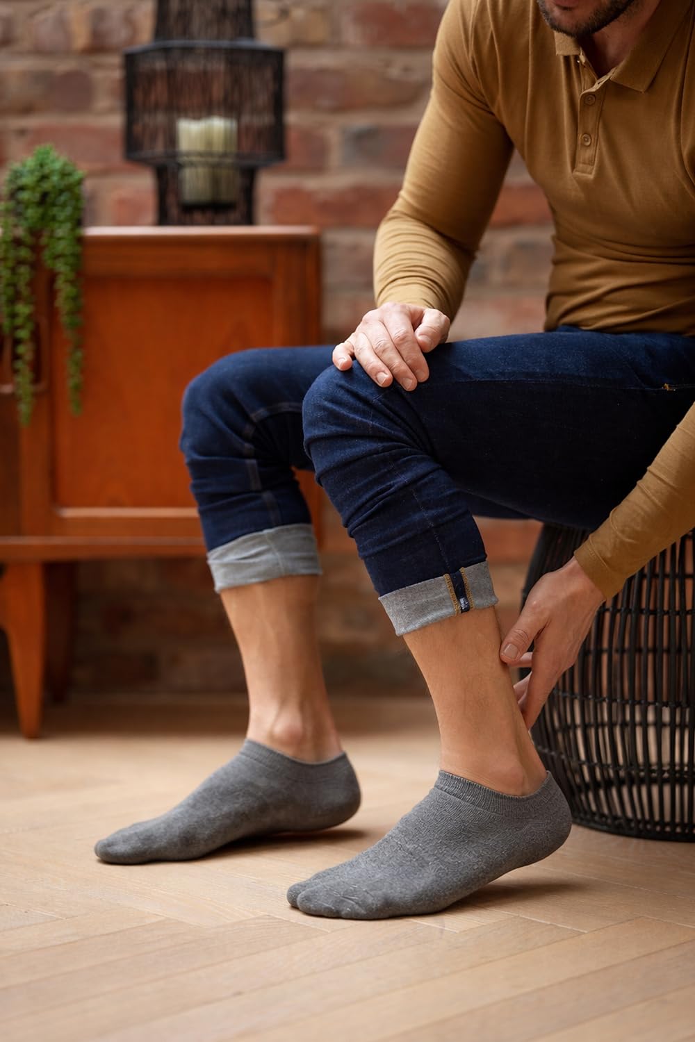 Gentle Grip - 6 paia di calzini da uomo per diabetici | Calzini alla caviglia non elastici a taglio basso