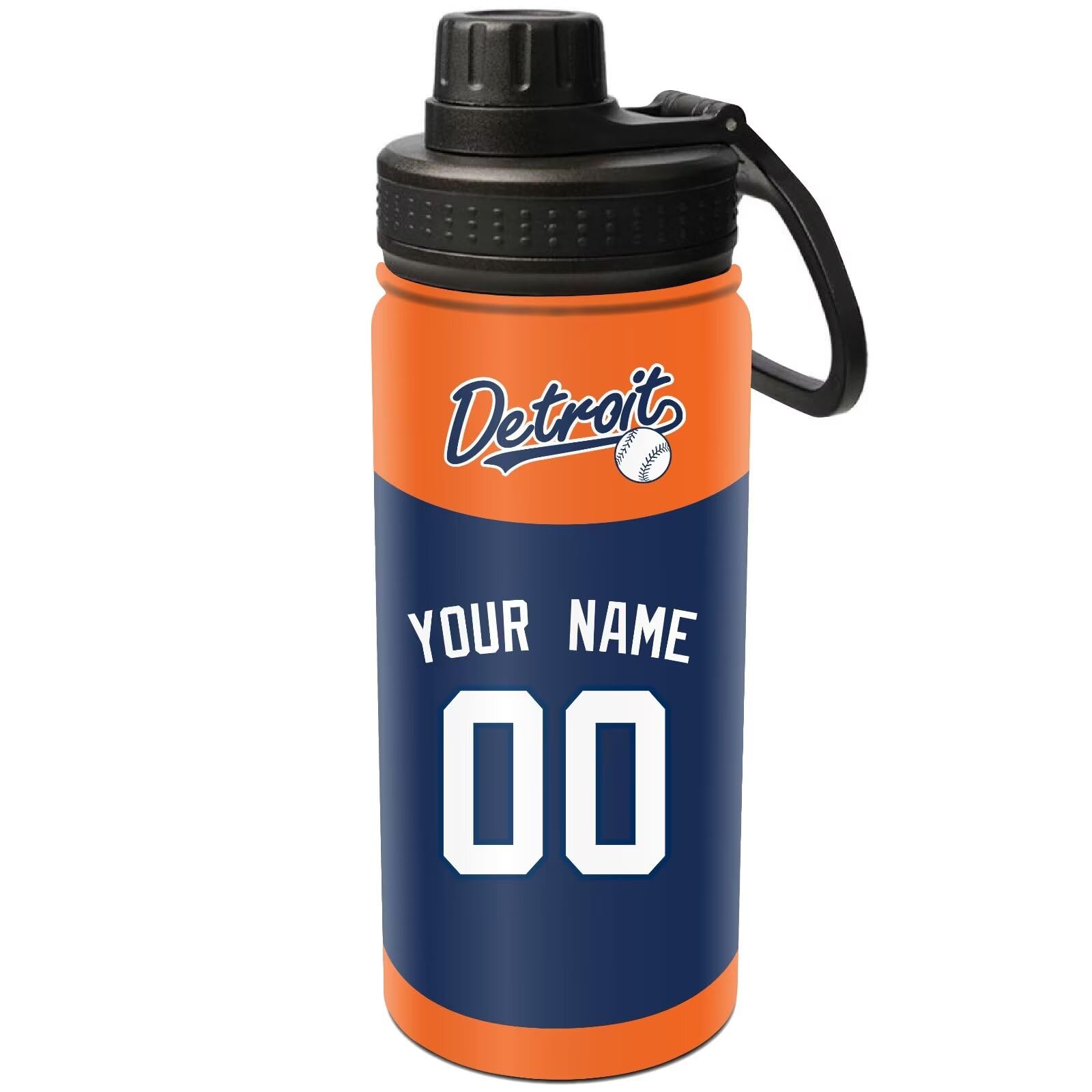 INAOO Tumbler Detroit Personalized Travel Mug Coffee Cup 18 oz for Men Women Youth Gifts