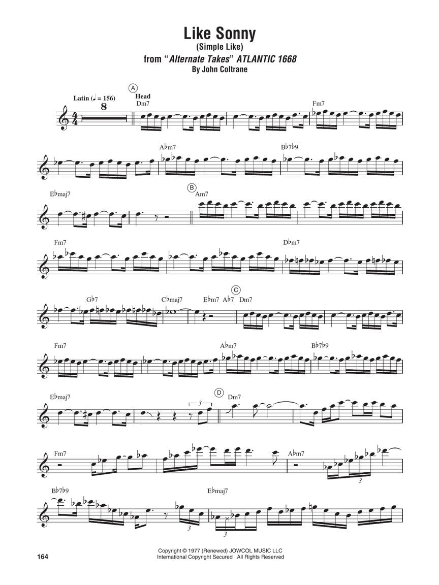 John Coltrane - Omnibook. Instruments en Do.