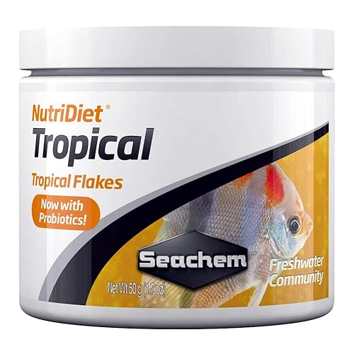 Seachem NutriDiet Tropical Flakes - 1.76 oz con probióticos disponible en Yaxa Costa Rica