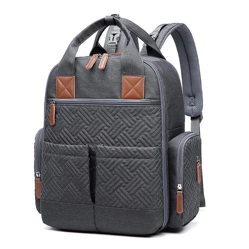 Ultimate Diaper Bag Backpack for Moms Gray no Pad
