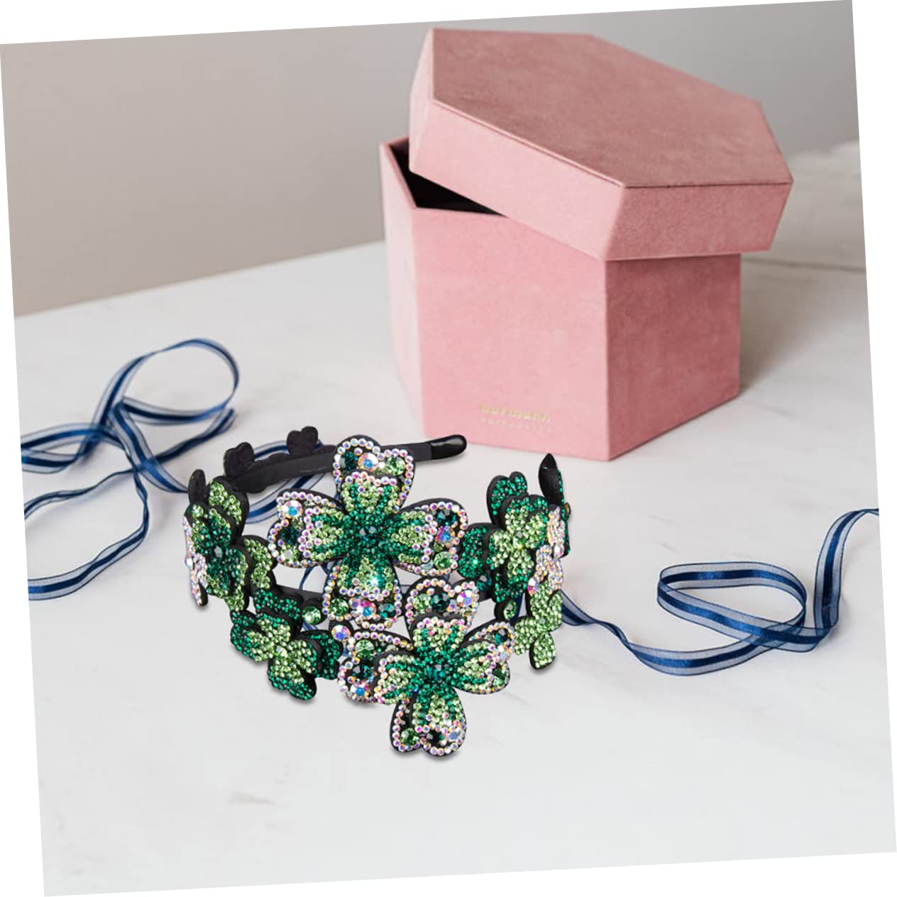 Housoutil 2pezzi Fascia Per Flapper Accessorio Per Donne Headband Antiscivolo Per Eventi e Speciali
