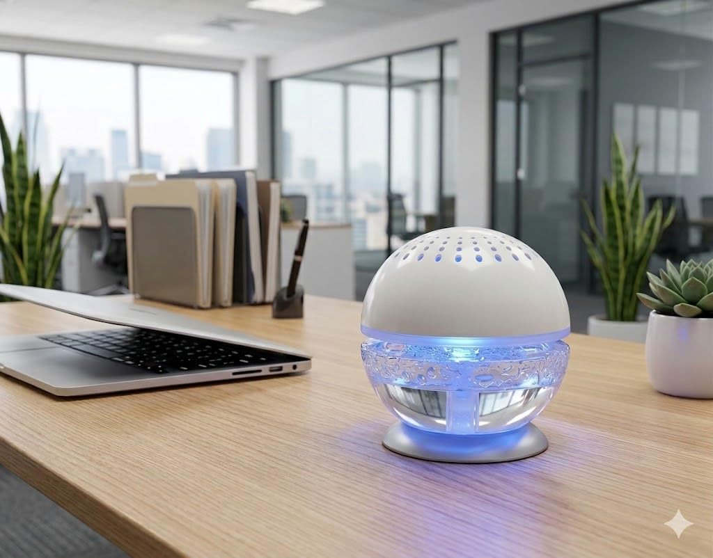 DHWANI ENTERPRISE Air Purifier Humidifier Aroma Diffuser for Homes, Offices with Check Duster Cloth Free White 1
