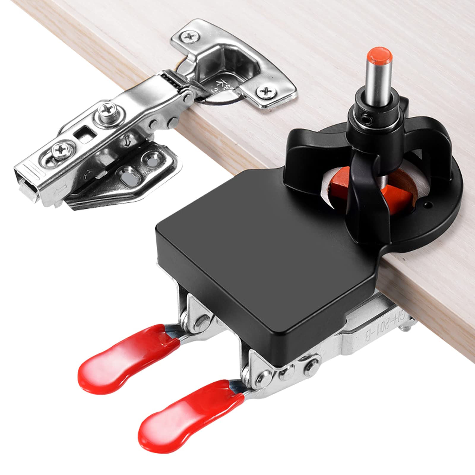 Dima Per Cerniere Da 35mm - Guida Di Foratura Per Porte Armadio - Lega Di Alluminio - Regolabile - Foto 9