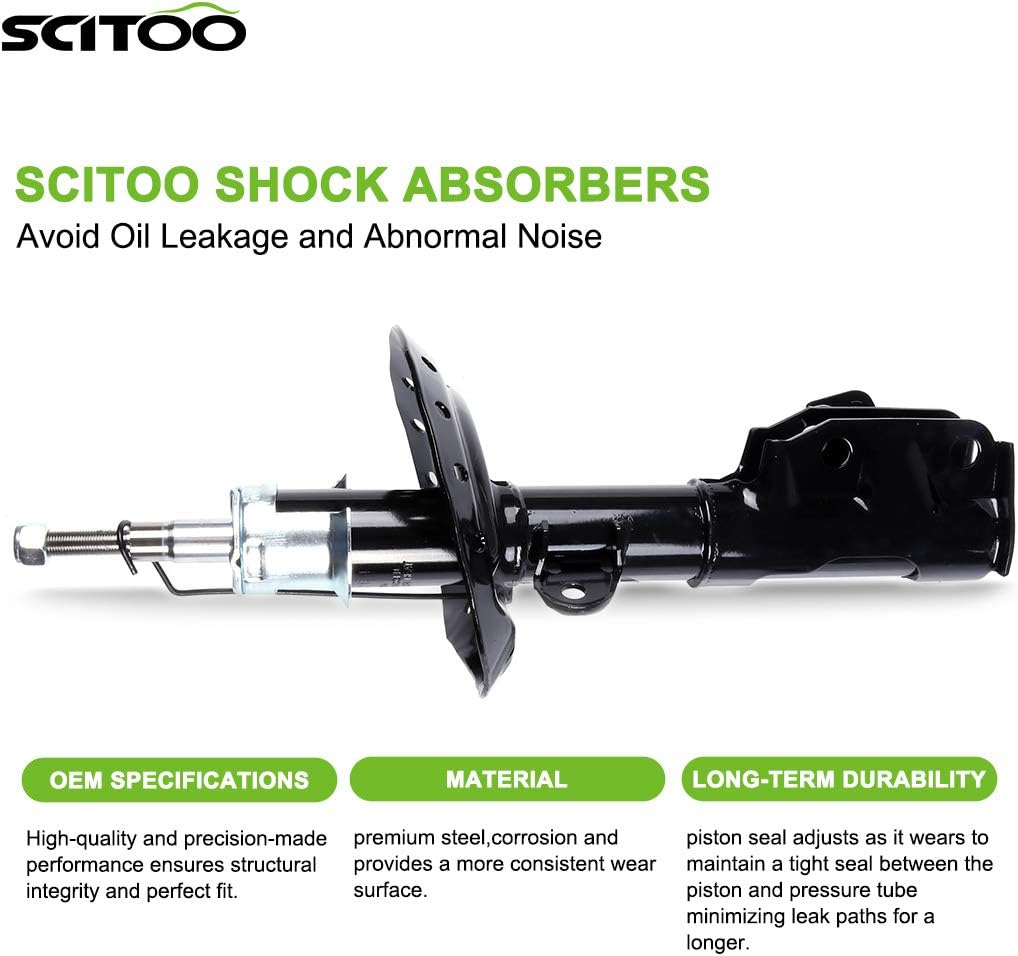 Shocks Absorbers,SCITOO Front Gas Struts Shock Absorber Fit for 2009 2010 2011 2012 2013 for Honda Fit 338001 72659 338002 72660 Set of 2