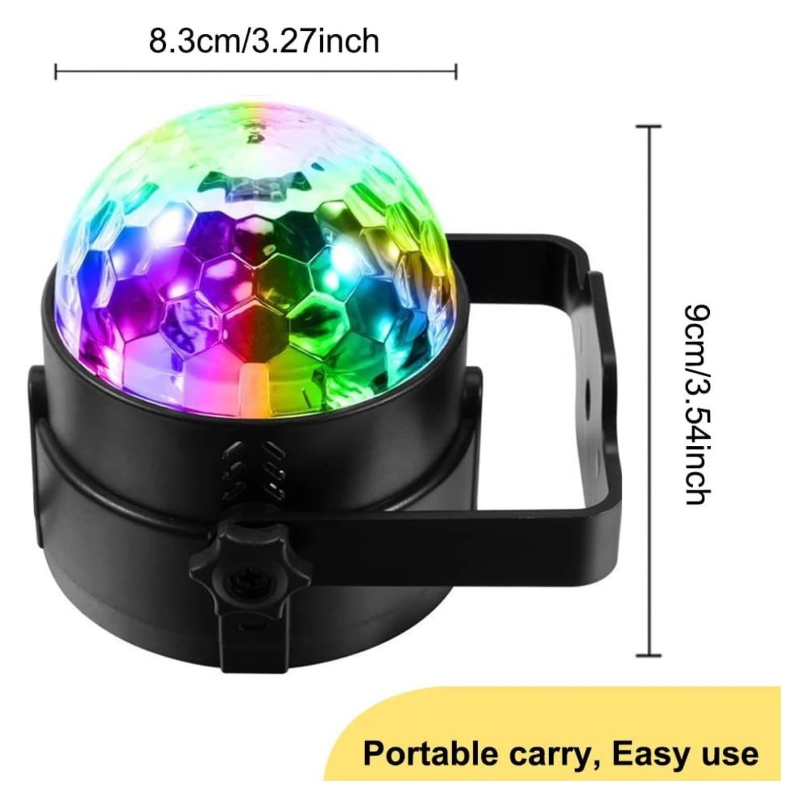 Lampe de projecteur、 Boule Disco rotative DJ fête veilleuse RC son activé RGB scène projecteur lampe for la maison salle de jeu KTV Bar noël 、 décoration de cour extérieure