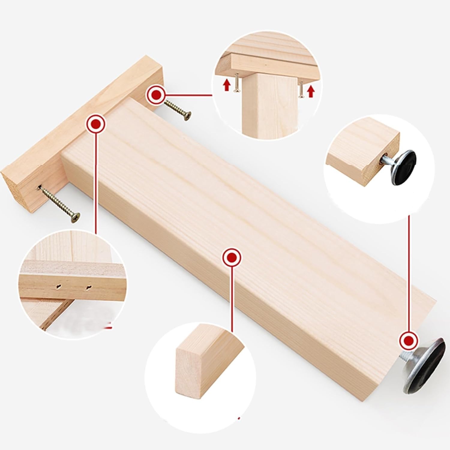Patas de Muebles Regulables, Patas de Cama atornilladas, Patas de Base de conexión, Patas de Apoyo para Muebles, Altura Regulable hasta 2 cm, 2 Piezas(Size:32-34 cm)