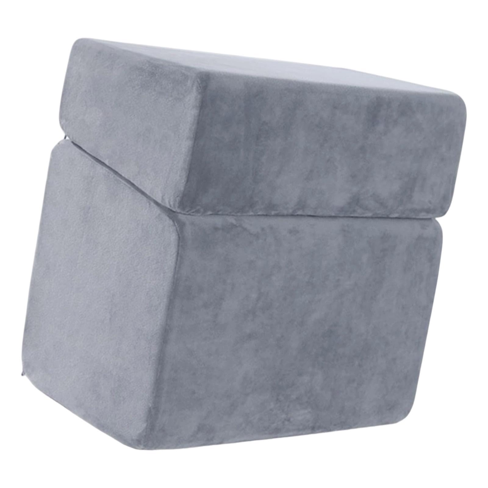 Poggiapiedi da Scrivania Regolabile in Altezza (17" x 11" x 17") con Rivestimento Lavabile, Grigio