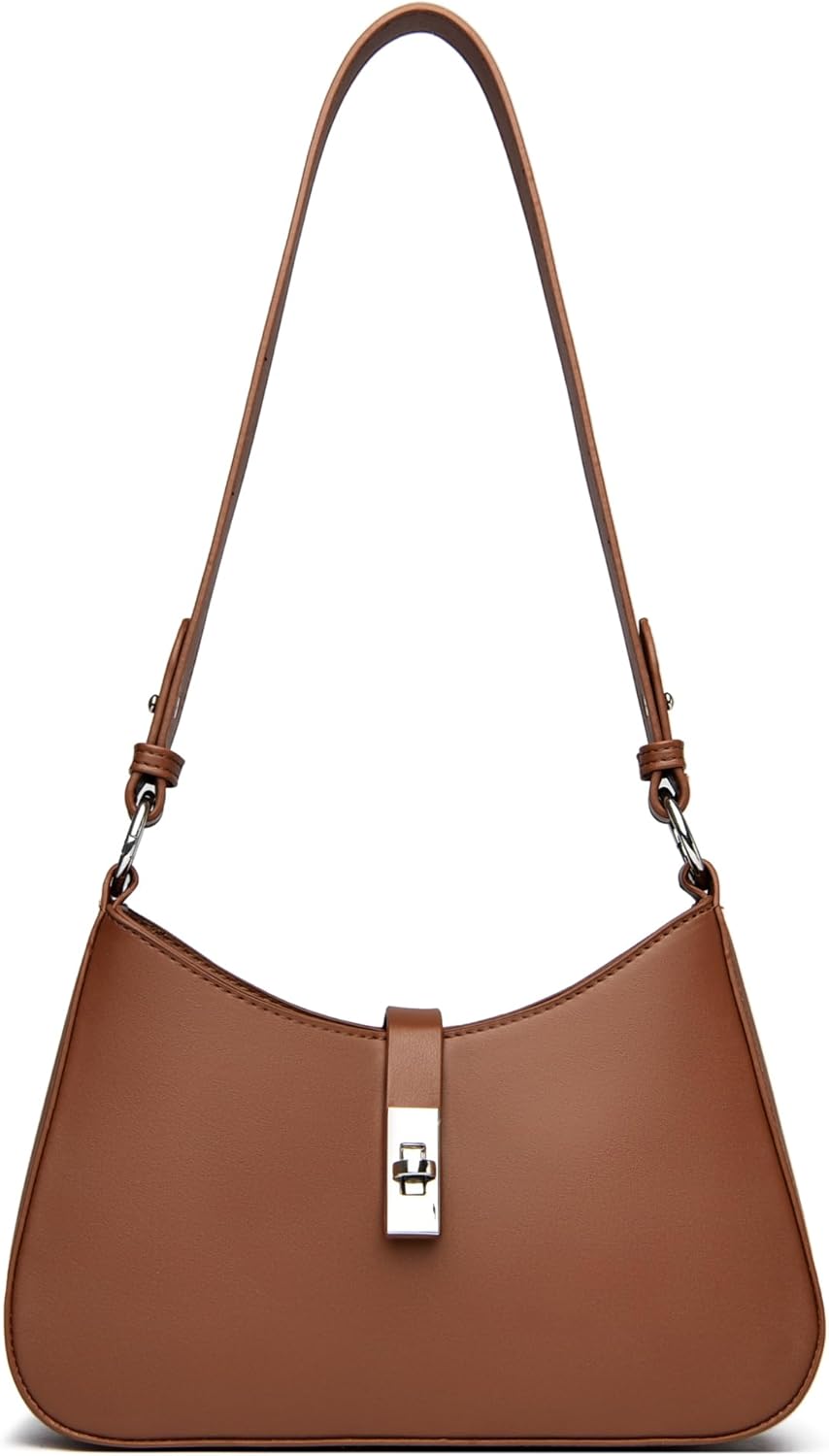 Micmores Shoulder Bag for Women, Convertible Crossbody Purse with Adjustable Strap, Vegan Leather Hobo Handbag for Daily Use