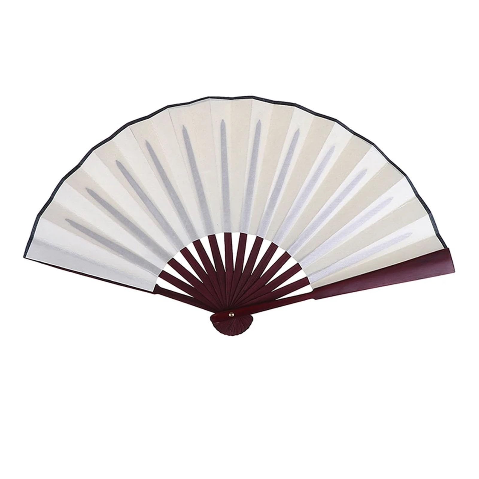 DYMKIE 8 Inch/10 Inch Silk Cloth Blank Folding Fan Antiquity For Calligraphy Painting Home Decor(Beige 8inch)
