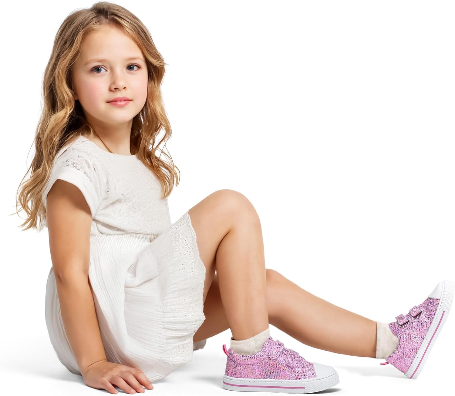 K KomForme Toddler Sneakers for Boys and Girls Dual Hook and Loops Sneakers Baby Canvas Shoes - Image 7