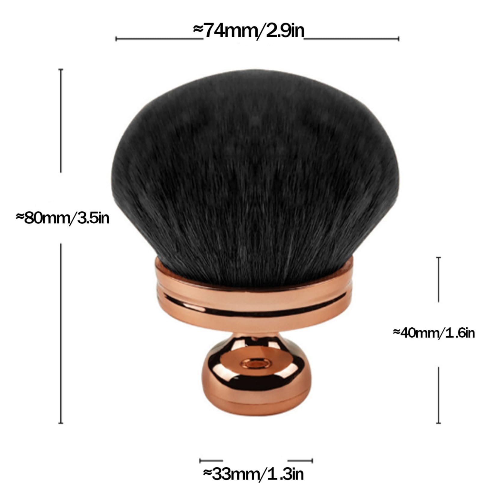 Extra Large Body Makeup Brush for Self Tanner, Leg Makeup Bronzer Self Tan Applicator, 3.2inch Wide Round Head Oval Face Leg Brush for Application with Drawstring Bag (Color 4,One Size)