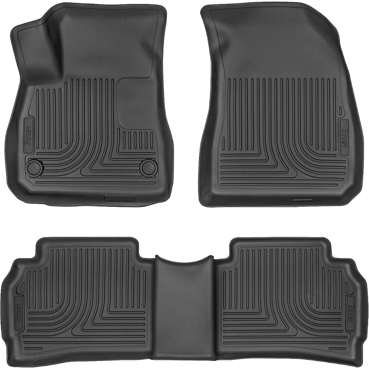 Weatherbeater Floor Mats | Fits 2016-2025 Chevrolet Malibu | Front & 2nd Row, 3-pc Black - 99191