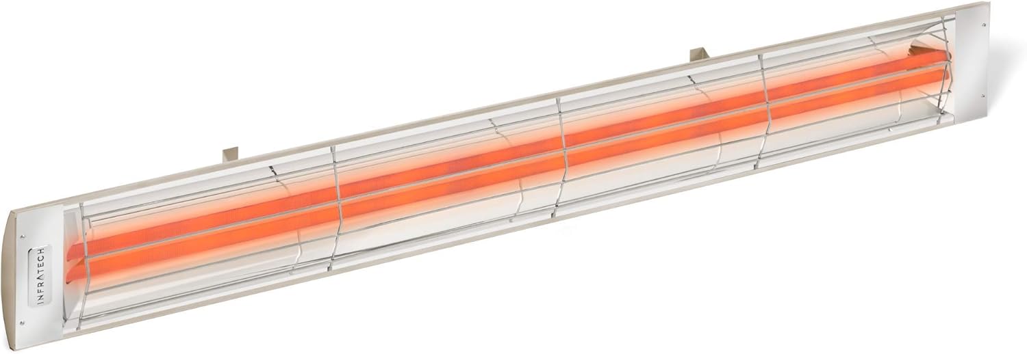 Infratech CD-6024 BE Stainless Steel 61.25” Dual Element Fixture 6000 Watt, 240 Volt, Beige Finish