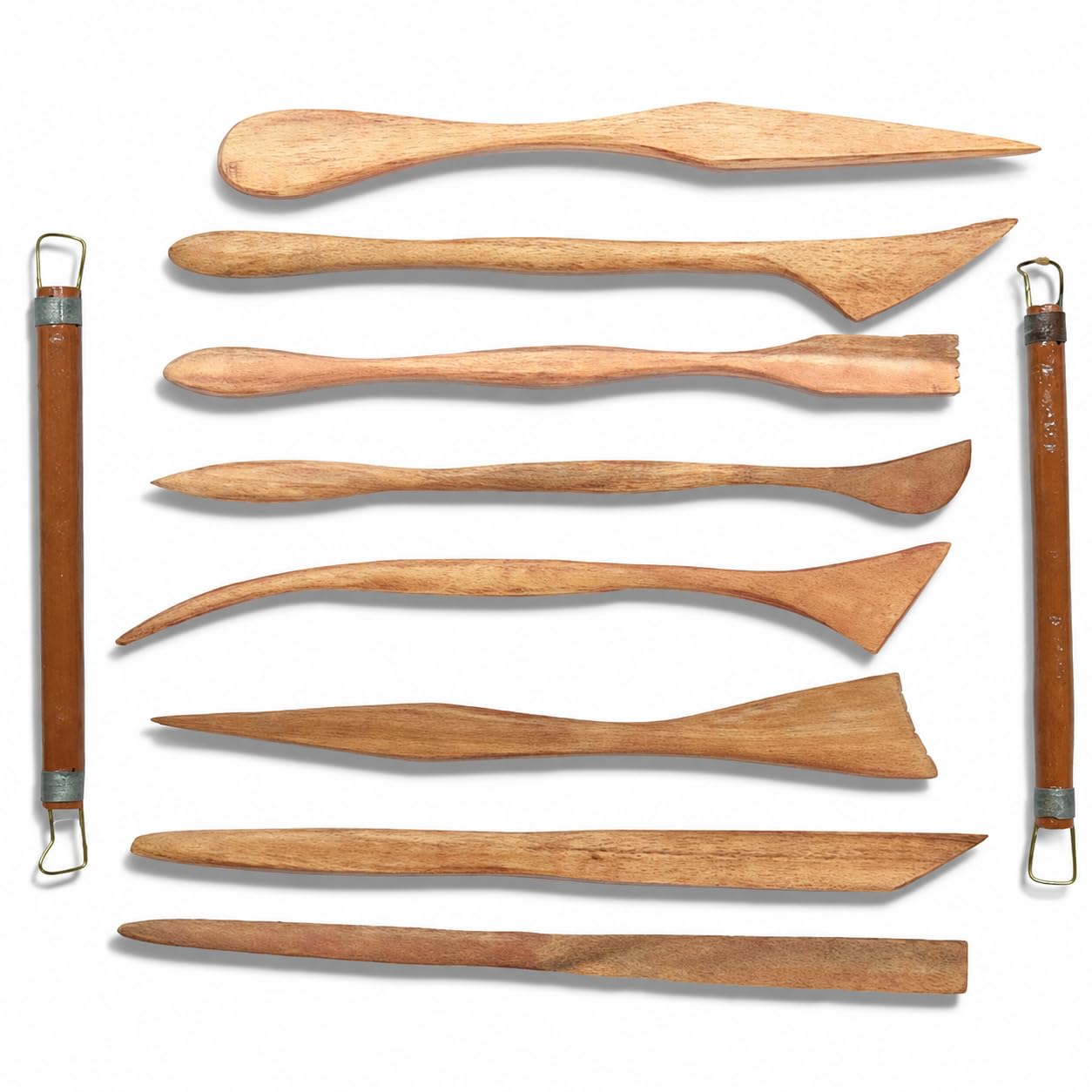 ArtRight Artists' Clay Modelling Tools (Set Of 10); Craft Modelling & Sculpting Tools For Pottery, Sculptures, Polymer, Paper & Mache - 10 Pcs, Multicolor