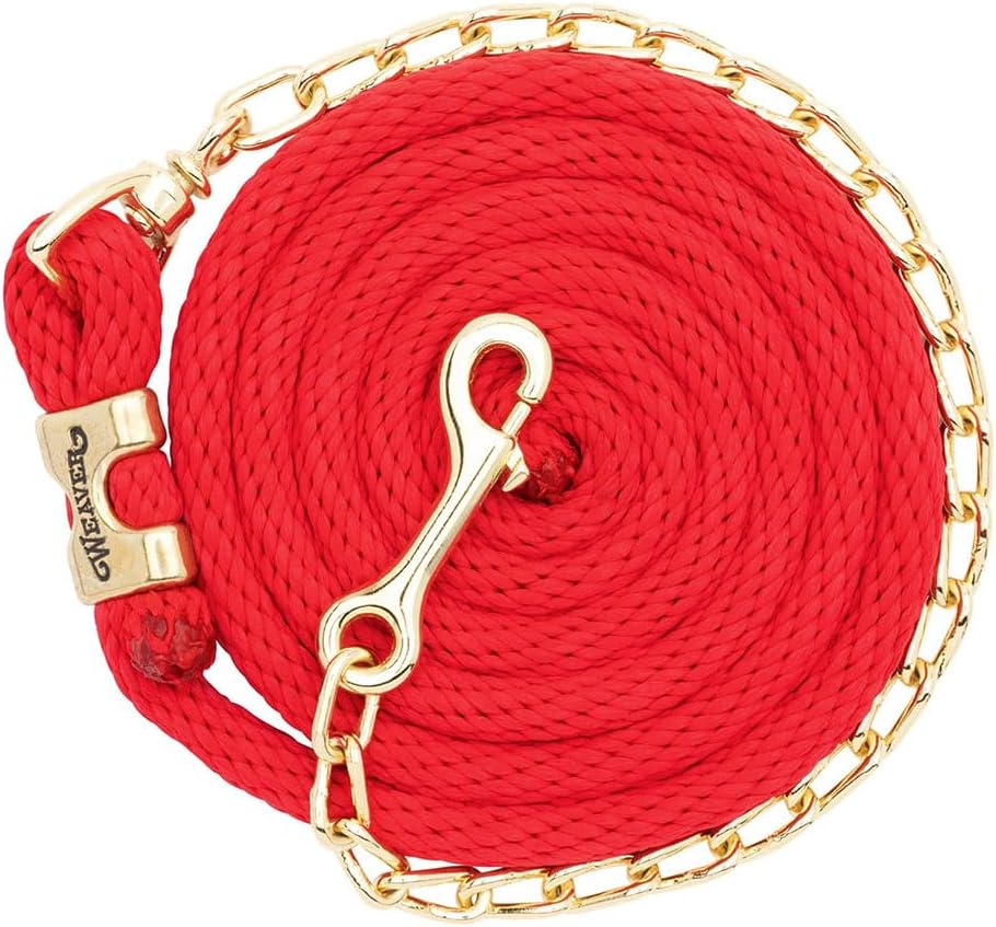 Poly Lead Rope with Brass Plated Swivel Chain (Hunter)