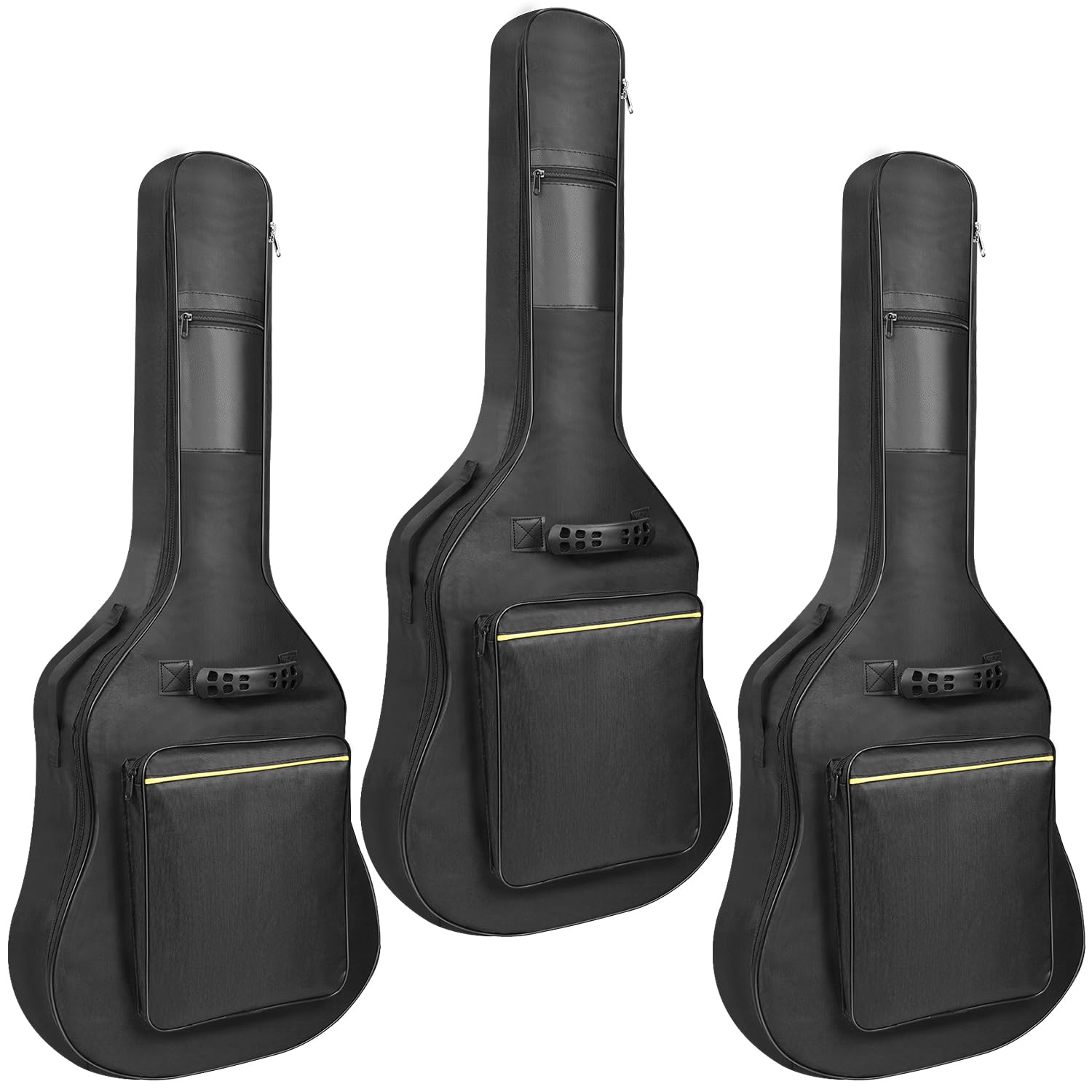 Mdvora Bolsas para guitarra, paquete de 1/2/3 bolsas para guitarra eléctrica de 38, 40, 41 pulgadas, impermeable, bolsa Oxford para guitarra eléctrica, dos bolsillos, para guitarra acústica clásica,