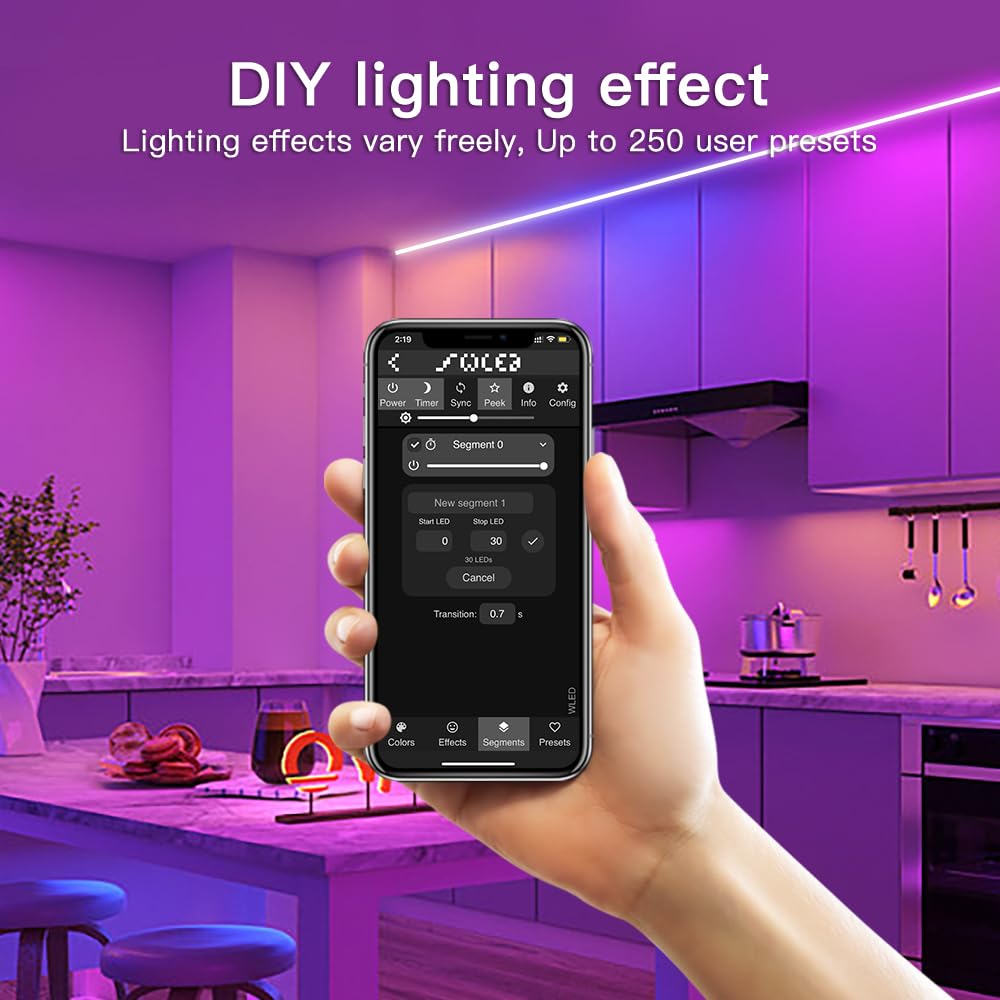 IUmuzter Controller LED WLED Compatto Con Microfono, ESP32 5-24V Per Strisce Indirizzabili WS2812B SK6812 - 3